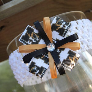 Mizzou Tigers Headband Hair Bow University of Missouri image 2