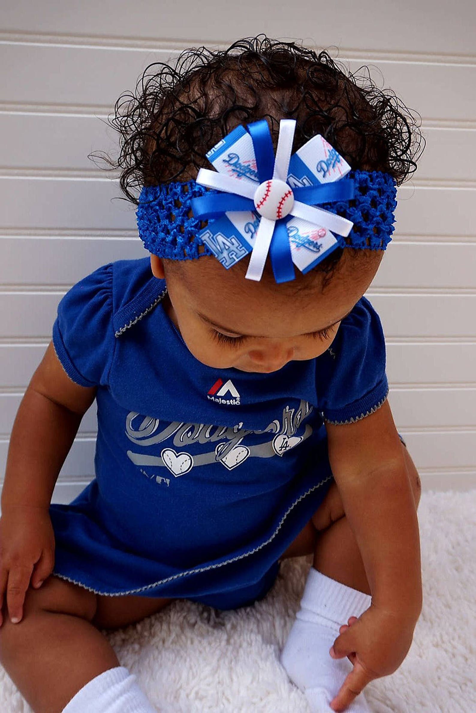 Dodgers Baseball Hair Bow Headband LA Dodgers Headband Los Etsy
