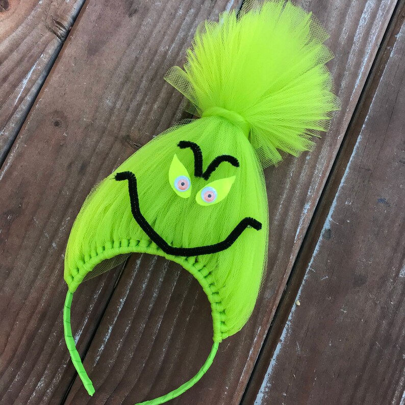 Grinch Hair Headband Grinch wig Grinch Headband christmas ugly Etsy