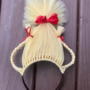 Cindy Lou Who inspired Hair Headband Cindy Lou wig Headband christmas ugly sweater party holiday bow cindy lou who Costume image 6