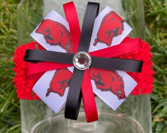 Arkansas Razorbacks Headband or Hair Bow razorbacks Baby Headband