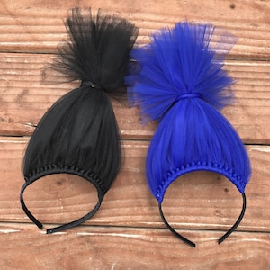 Branch Trolls Headband Branch Halloween Costume Branch Troll Hair Happy Branch Troll Wig Hair Headband Angry Branch tulle Headband