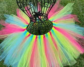 Neon Tutu Knallpink Tutu Petty Rock Neonrock Neongeburtstags-Tutu knallgelb Tutu Neon-Tutu Neonpink Neongelb 90er Tutu 90er Kostüm