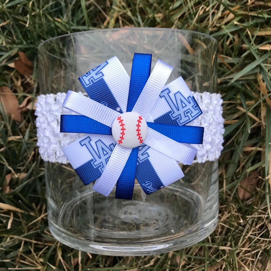 Dodgers Baseball Hair Bow Headband LA Dodgers Headband Los Etsy