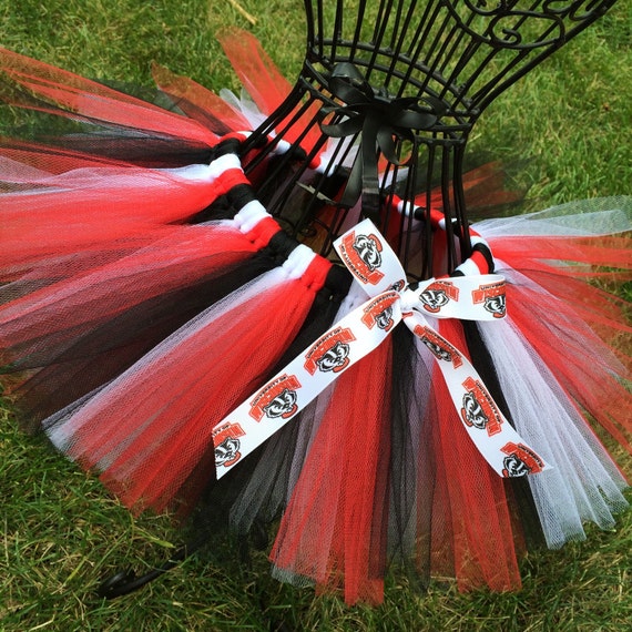 Red White and Black Tutu Sports Team Tutu Cheerleader Tutu Cheer Skirt Baby Girl Newborn Tutu Etsy UK