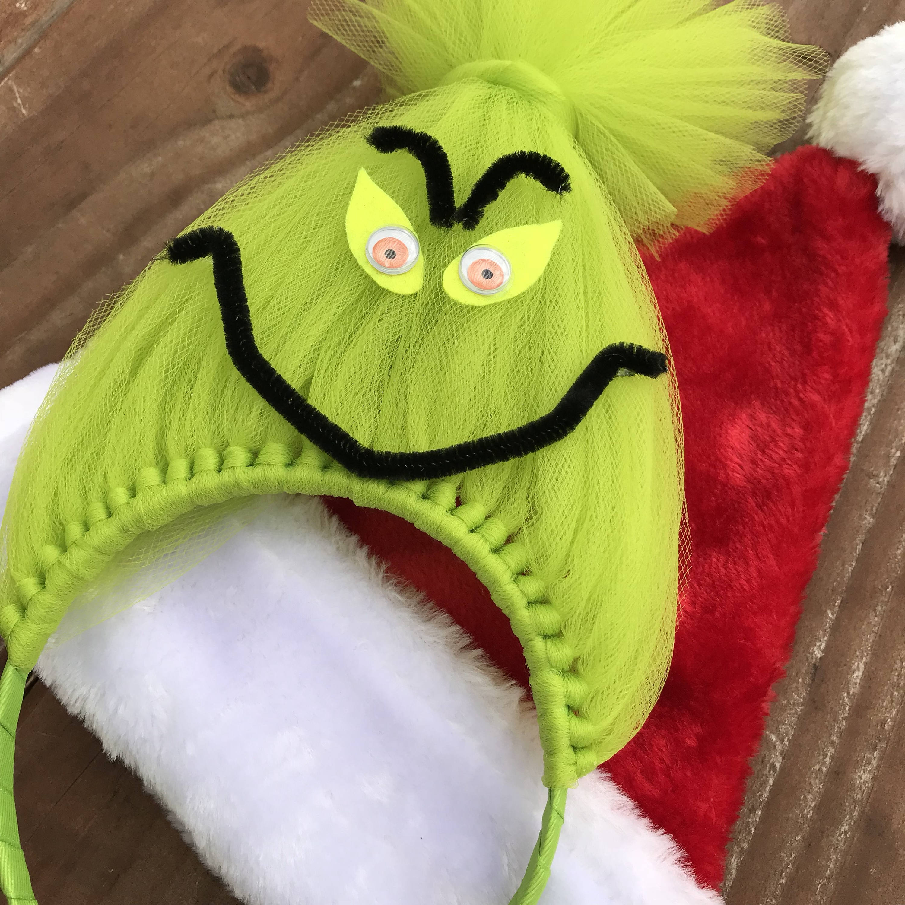 Grinch Hair Headband Grinch Wig Grinch Headband Christmas Ugly Etsy UK