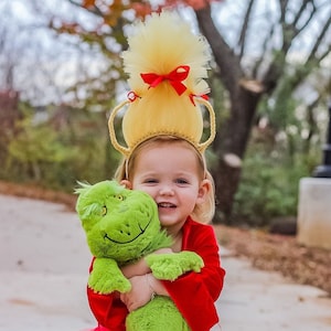 Cindy Lou Who geïnspireerd haar hoofdband Cindy Lou pruik hoofdband kerst lelijke trui feest vakantie boog cindy lou who kostuum