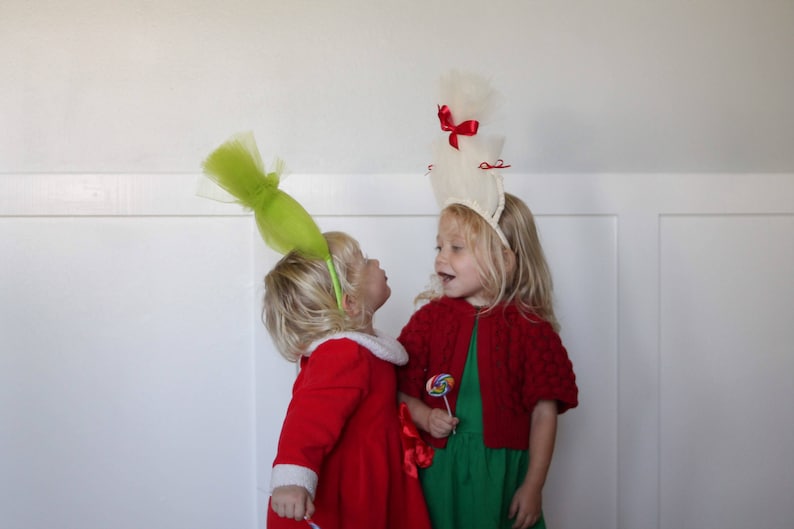 Cindy Lou Who inspired Hair Headband Cindy Lou wig Headband christmas ugly sweater party holiday bow cindy lou who Costume image 7