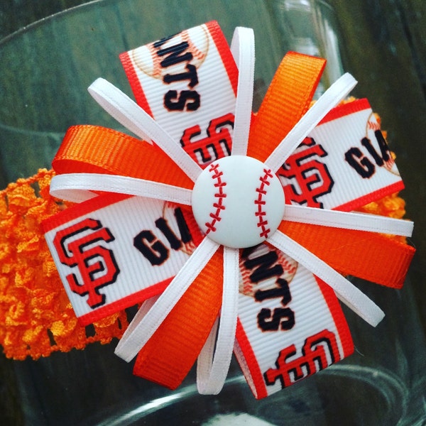 San Francisco Giants Baseball Headband  Hair Bow