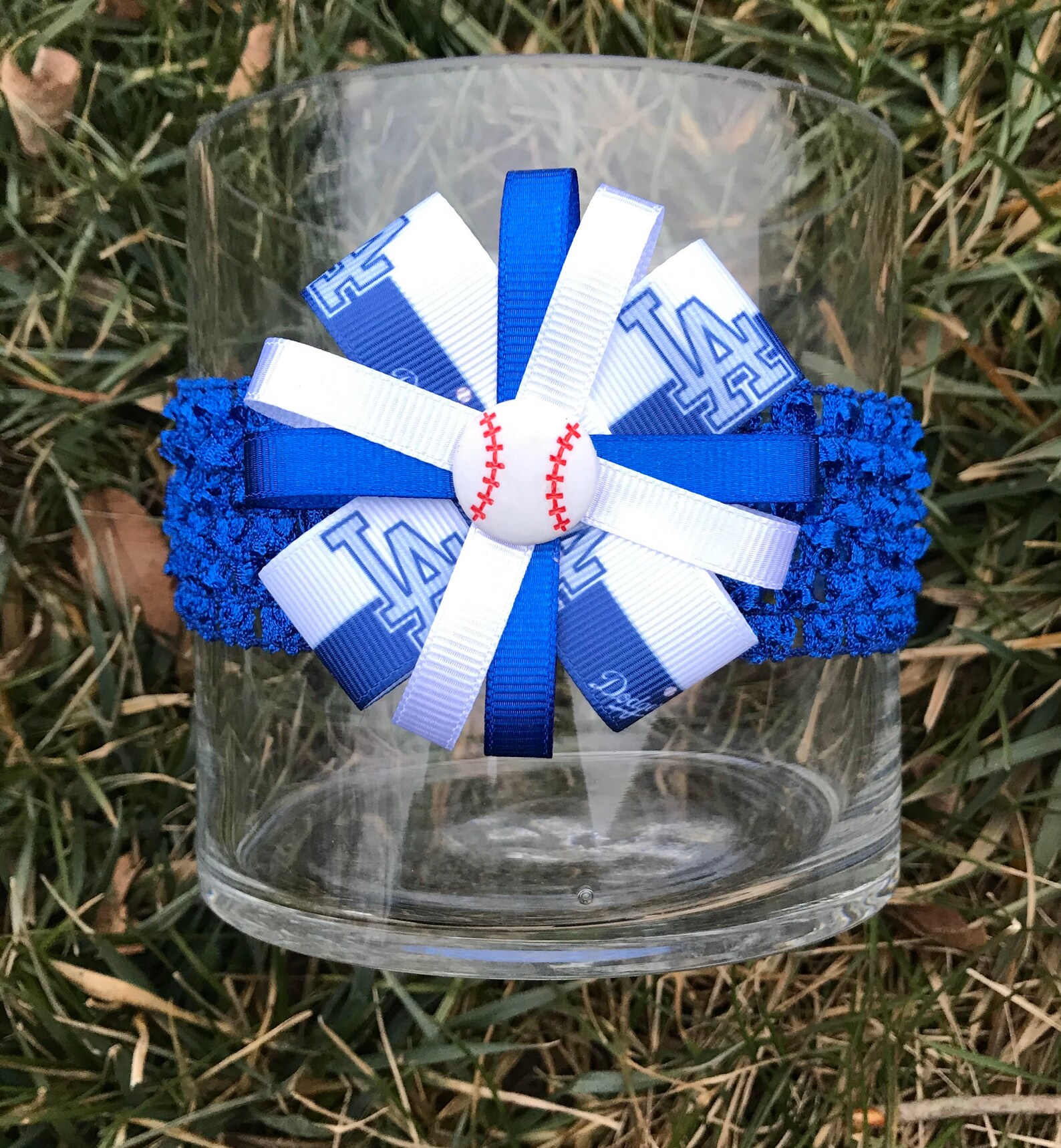 Dodgers Baseball Hair Bow Headband LA Dodgers Headband Los Etsy