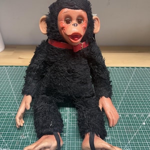 Stuffed monkey with rubber face - Etsy 日本