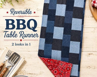 Reversible BBQ table runner