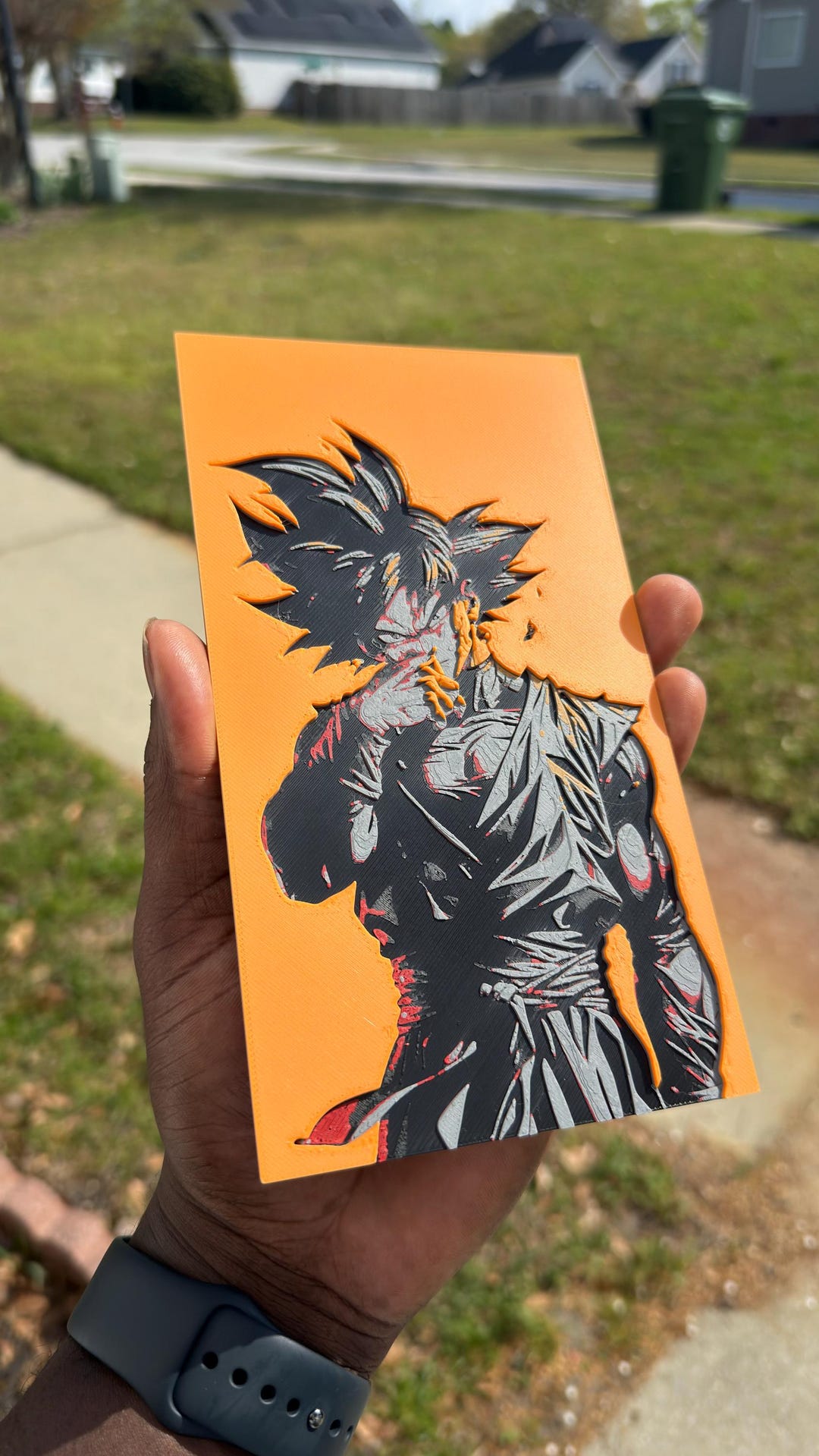 Goku 3D Printed Wall Art | Dragon Ball Z Layered Manga Panel | Anime ...