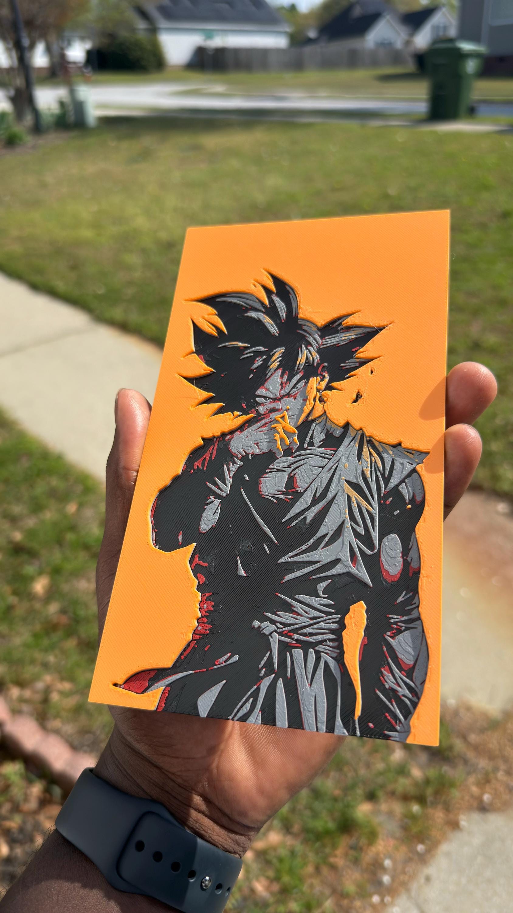 Goku 3D Printed Wall Art | Dragon Ball Z Layered Manga Panel | Anime ...