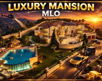 Mansión de lujo MLO / Mapa de villa / Edificio de finca moderna / Interiores y exteriores personalizados de alta calidad