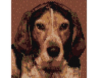 Dog Tapestry 3 Peyote Bead Pattern, Wall Art, Seed Beading Pattern Miyuki Delica Size 11 Beads - PDF Instant Download