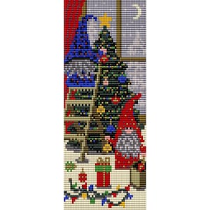Holiday Gnomes Loom Bead Pattern, Christmas Bracelet, Bookmark, Tapestry, Seed Beading Pattern Delica Size 11 Beads - PDF Instant Download
