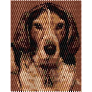 Dog Tapestry 3 Peyote Bead Pattern, Wall Art, Seed Beading Pattern Miyuki Delica Size 11 Beads - PDF Instant Download