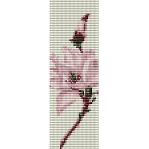 Flower 1 Loom Bead Pattern, Bracelet Cuff, Bookmark, Seed Beading Pattern Miyuki Delica Size 11 Beads - PDF Instant Download