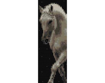 Horse 4 Loom Bead Pattern, Bracelet Pattern, Bookmark Pattern, Seed Beading Pattern Miyuki Delica Size 11 Beads - PDF Instant Download