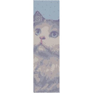 Pastel Cat Peyote kralenpatroon, armband manchet, bladwijzer, zaadkralenpatroon Miyuki Delica maat 11 kralen - PDF Instant Download