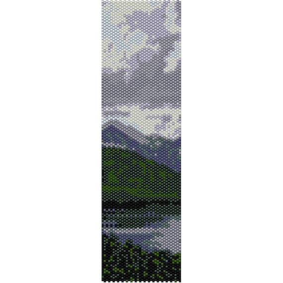 Landscape Peyote Bead Pattern, Bracelet Pattern, Bookmark