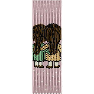 Sisters Peyote Bead Pattern, Bracelet Pattern, Bookmark Pattern, Seed Beading Pattern Miyuki Delica Size 11 Beads - PDF Instant Download