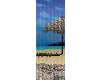 Beach Loom Bead Pattern, Bracelet Cuff, Bookmark Pattern, Seed Beading Pattern Miyuki Delica Size 11 Beads - PDF Instant Download