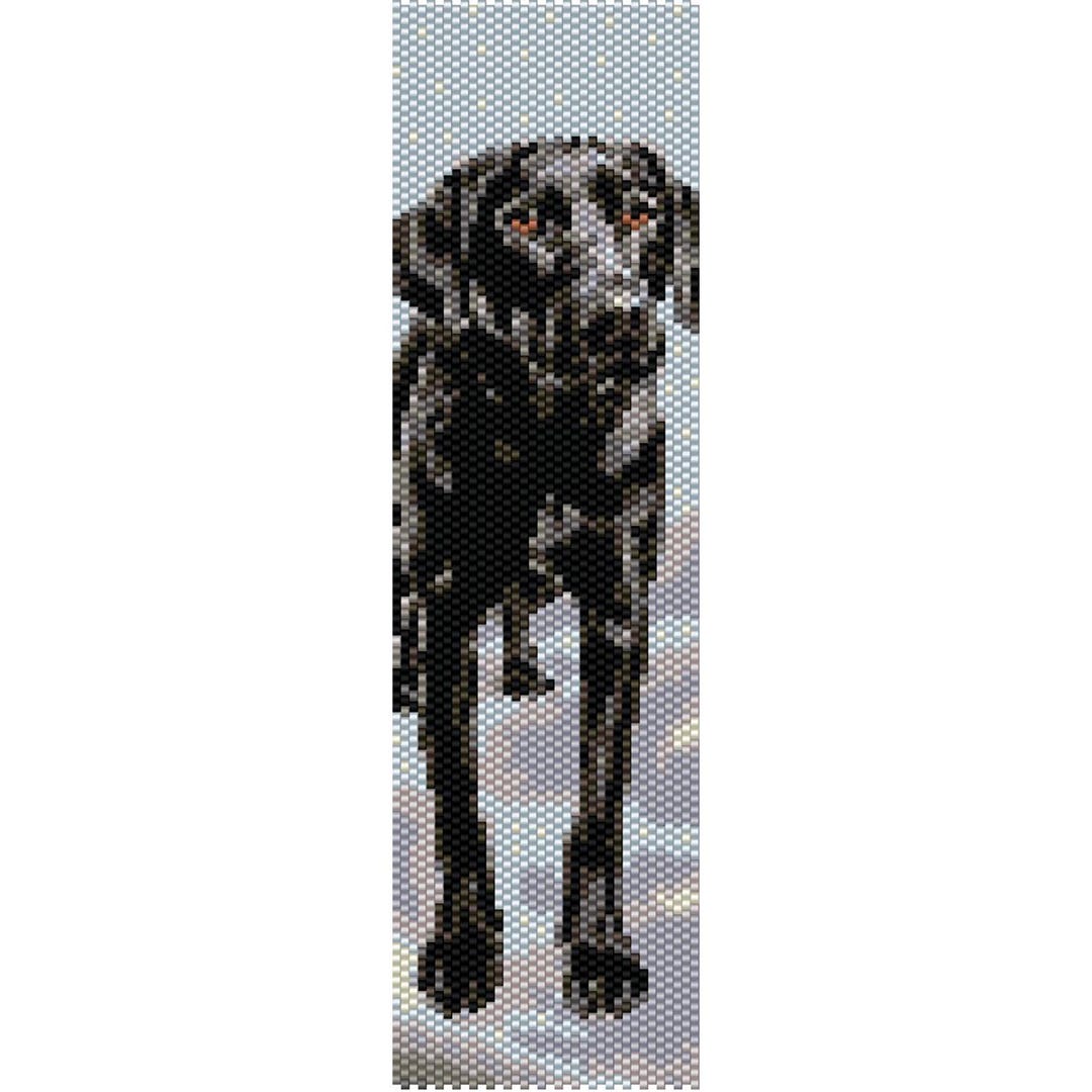 Black Labrador Dog Peyote Bead Pattern, Dog Pattern, Bracelet Cuff ...