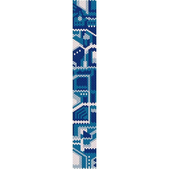 Circuit Board 2 Peyote Bead Pattern Bracelet Pattern Etsy