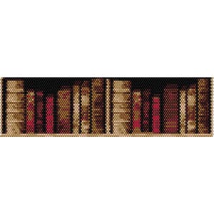 Libri 1 Modello di perline di Peyote, Modello di braccialetto, Modello di segnalibro, Modello di perline di semi Miyuki Delica Misura 11 Perline - Download immediato di PDF