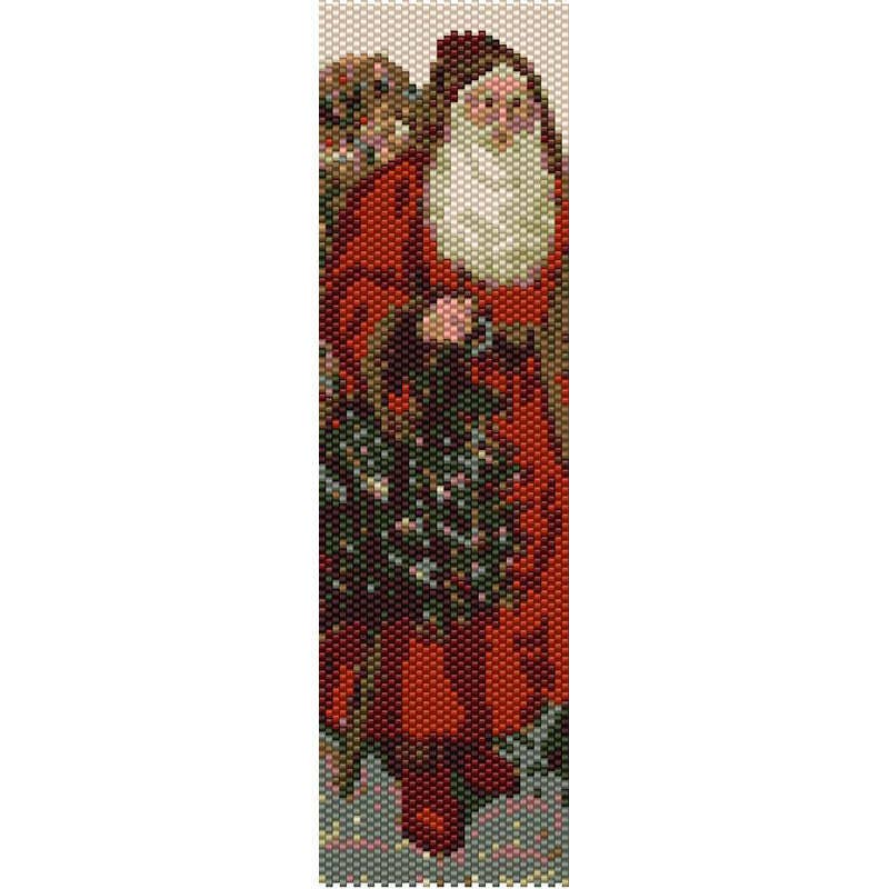 Vintage Santa 2 Peyote Bead Pattern Christmas Bracelet | Etsy