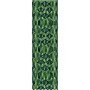 Geometric 46 Peyote Bead Pattern, Bracelet Cuff Pattern, Bookmark, Seed Beading Pattern Miyuki Delica Size 11 Beads - PDF Instant Download