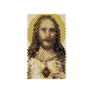 Jesus Pen Wrap Peyote Seed Beading Pattern, Miyuki Delica Size 11 Beads - PDF Instant Download