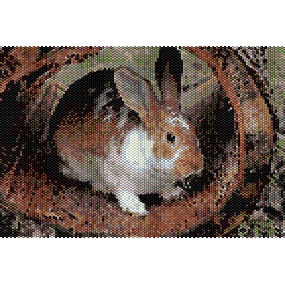 Rabbit Tapestry Peyote Bead Pattern, Wall Art Pattern, Seed Beading ...