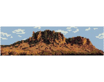 Superstition Mountains Peyote Bead Pattern, Bracelet Pattern, Bookmark Pattern, Beading Pattern, Delica Size 11 Beads - PDF Instant Download