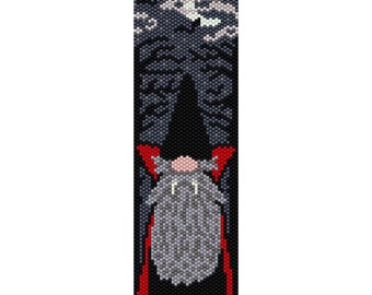 Vampire Gnome Peyote Bead Pattern, Gnome Bracelet, Bookmark Pattern Seed Beading Pattern, Delica Size 11 Beads - PDF Instant Download