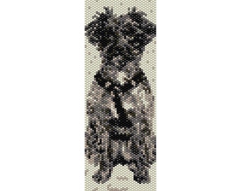 Yorkie Poo Dog Peyote Bead Pattern, Dog Bracelet Cuff, Seed Beading Pattern Miyuki Delica Size 11 Beads - PDF Instant Download