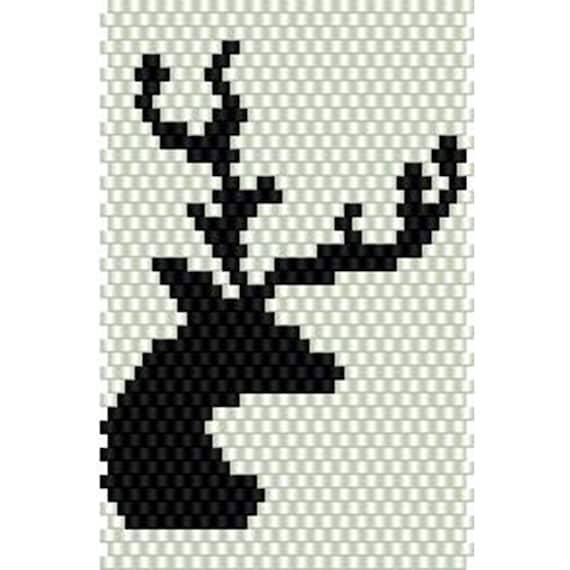 Deer Silhouette 2 Pen Wrap Peyote Bead Pattern, Pen Art Pattern, Seed  Beading Pattern, Miyuki Delica Size 11 Beads PDF Instant Download 