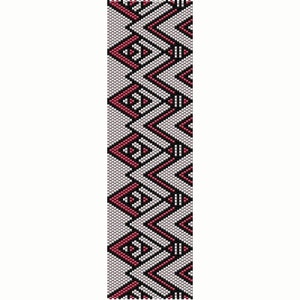 Geometric 8 Art Deco Peyote Bead Pattern, Bracelet Cuff, Seed Beading Pattern Miyuki Delica Size 11 Beads - PDF Instant Download