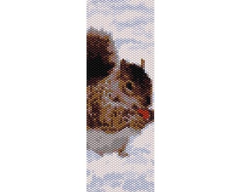 Squirrel Peyote Bead Pattern, Bracelet Pattern, Bookmark Pattern, Seed Beading Pattern Miyuki Delica Size 11 Beads - PDF Instant Download