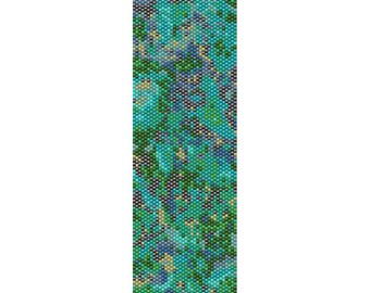 Abstract 8 Peyote Bead Pattern, Bracelet Cuff Pattern, Bookmark, Seed Beading Pattern Miyuki Delica Size 11 Beads - PDF Instant Download