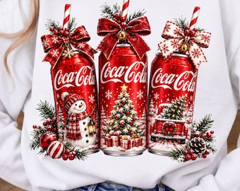 Christmas Soda Can PNG, Festive Drink PNG, Christmas Can Design, Cute Christmas Sublimation, Holiday Shirt Design, Christmas Season PNG