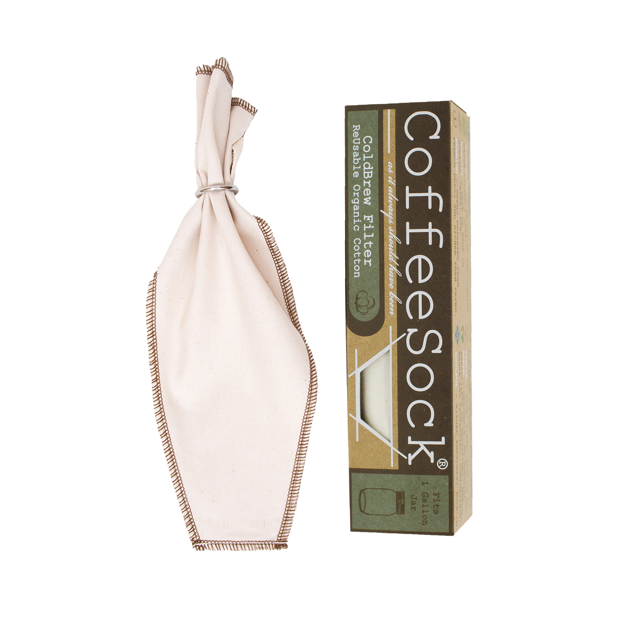 filtre à café en coton biologique réutilisable coldbrew 1 gallon