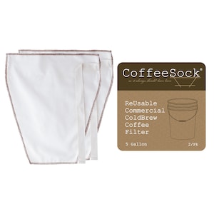 Reusable Organic Cotton Commercial 5 gallon Cold Brew Coffee filters