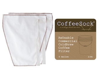 Reusable Organic Cotton Commercial 5 gallon Cold Brew Coffee filters