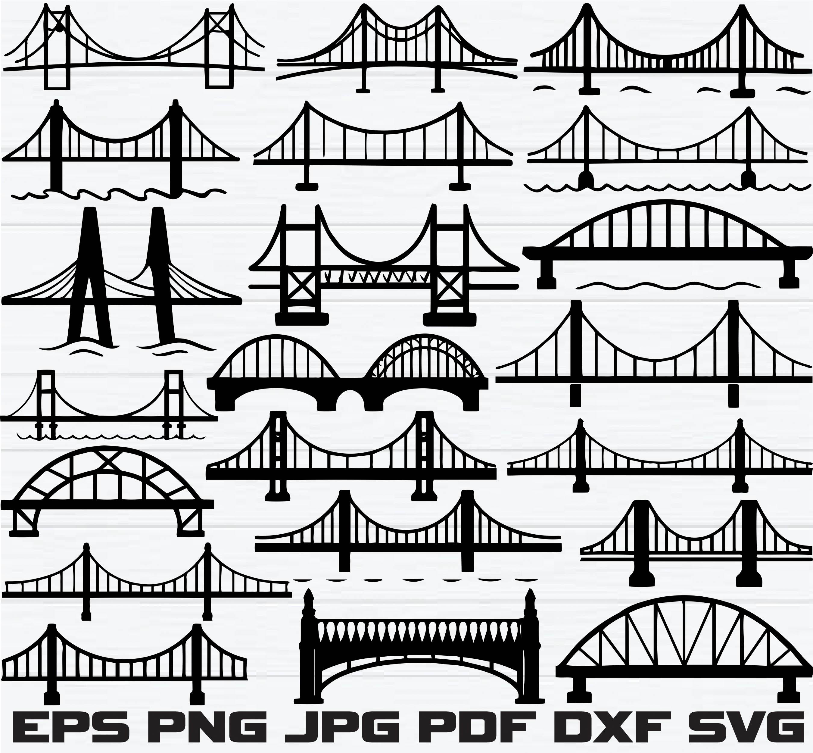 Bridge Svg Bundle, Bridge Png Bundle, Wooden Bridges Svg, Bridge ...