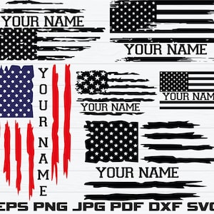 American Flag Monograms Svg Bundle, 4th of July Svg, Distressed American Flag Split Monogram Svg, America Flag Svg, USA Flag Monograms Svg