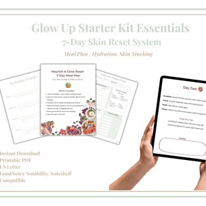 7-Day Skin Reset Meal Plan | Hydration & Skin Progress Tracker (Digital Download)