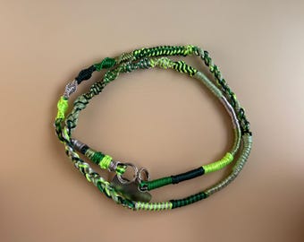 Green Phone Strap | Handmade Crossbody Phone Lanyard | Jungle Phone Chain | Earthy Phone Strap | Boho Phone Strap Gift